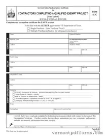 Free S 3C Vermont Form