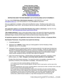 Free Vermont Non Resident Pharmacy Form