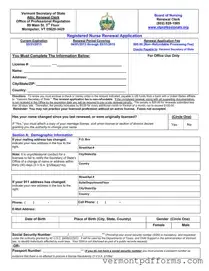 Free Vermont Nurse Renewal Form